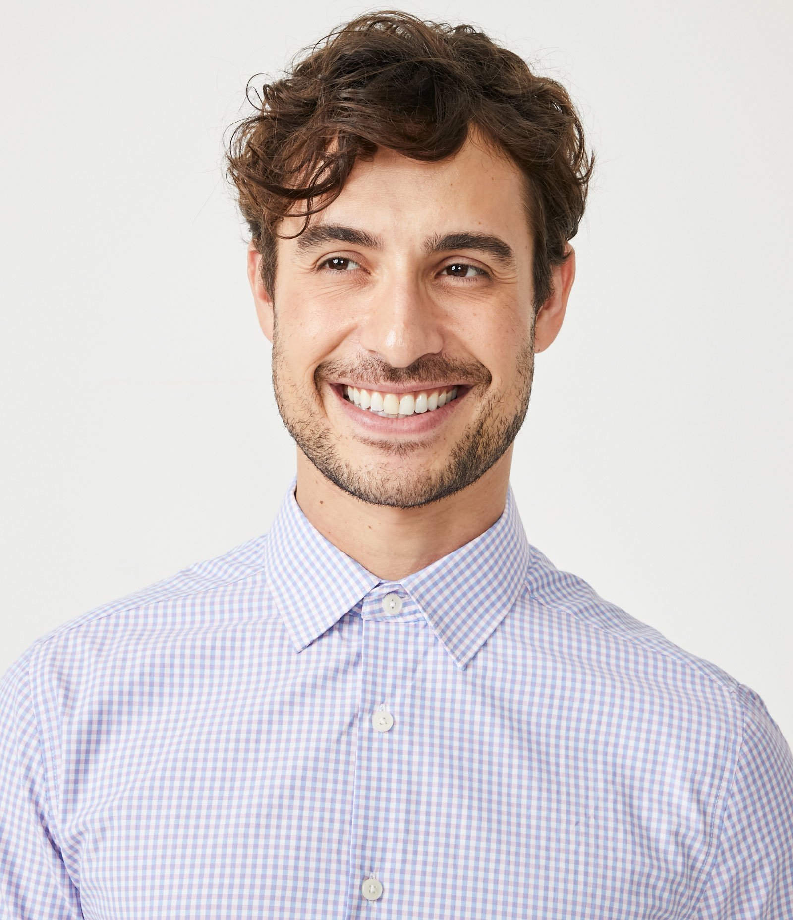 Camisa Comfort com Estampa Vichy Azul 4