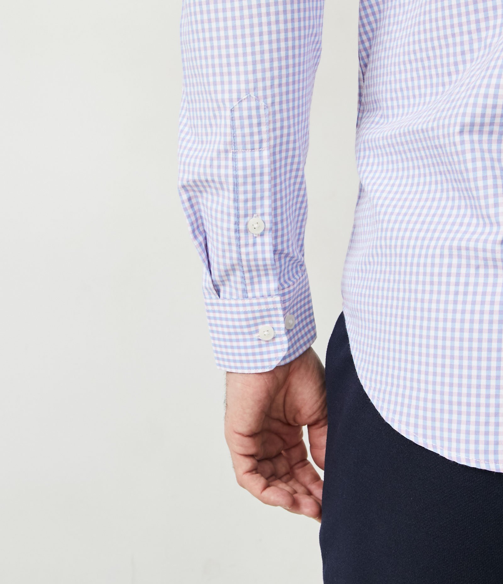 Camisa Comfort com Estampa Vichy Azul 5