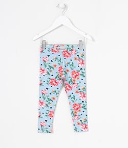 Calça Infantil em Molecotton Estampa Floral - Tam 1 a 5 anos