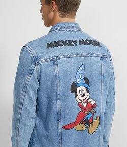 Jaqueta Jeans Estampa Costas Mickey