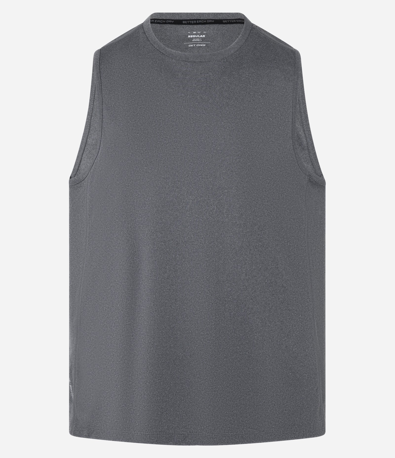 Regata Regular Esportiva Básica com Detalhe Refletivo Cinza 4
