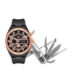 Kit Relógio Masculino Orient Mpssc012 Kv89p1px Analógico + Brinde