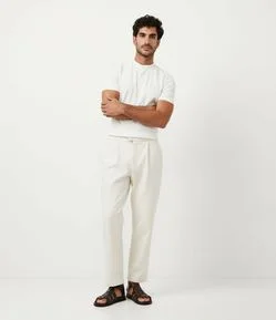 Camisa Polo Slim em Piquet Texturizado