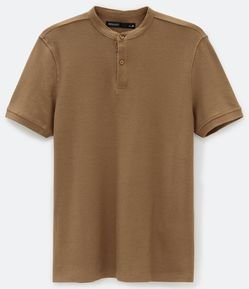 Camisa Polo Slim em Piquet Texturizado