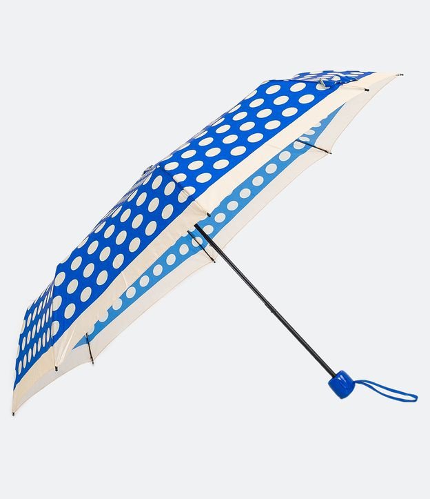 Paraguas en Poliester con Lunares Azul 1