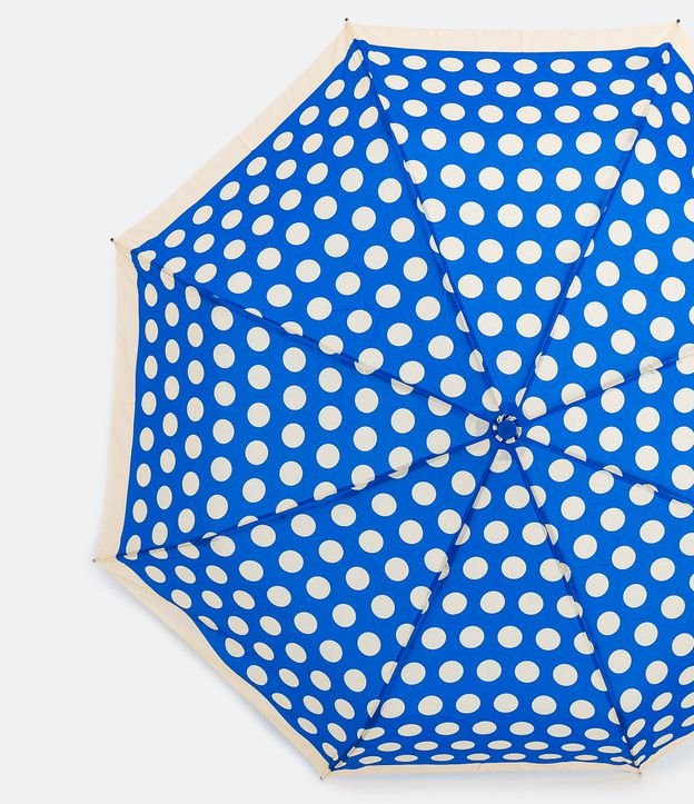 Paraguas en Poliester con Lunares Azul 4