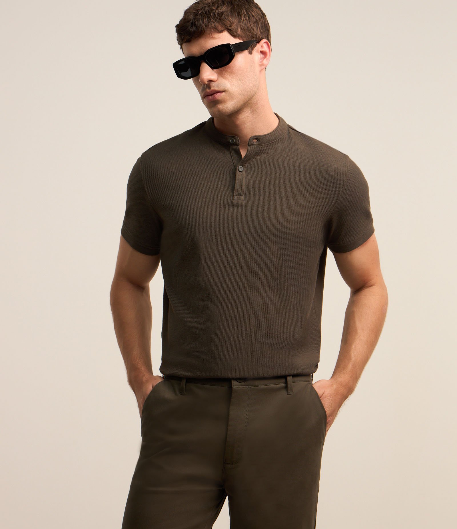 Camisa Polo Slim em Piquet Texturizado 1
