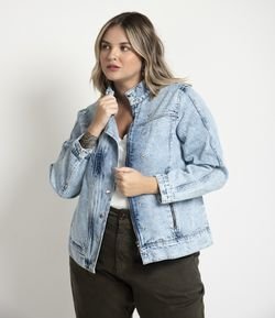 Jaqueta Jeans Sem Estampa Curve & Plus Size