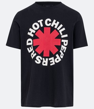 Camiseta Regular em Meia Malha com Estampa Red Hot Chili Peppers Menor preço em Camiseta Regular em Meia Malha com Estampa Red Hot Chili Peppers