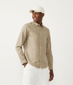 Camisa Comfort em Algodão com Efeito Lavado