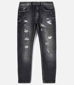 Calça Jeans Skinny Super Destroyed