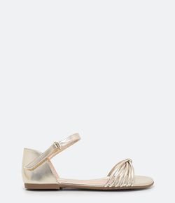 Sandália Infantil Rasteira Tiras com Nó - Tam 28 ao 35