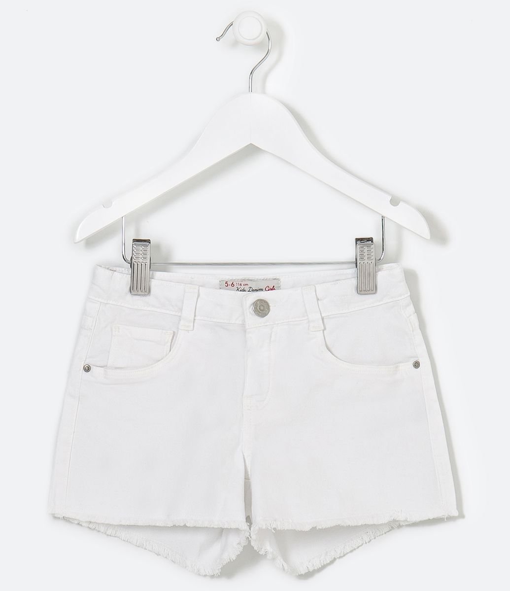 Short Infantil Jeans - Tam 5 a 14 anos Menor preço em Short Infantil Jeans - Tam 5 a 14 anos