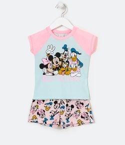 Pijama Infantil Curto Estampa Minnie Best Friends - Tam 2 ao 4 Anos
