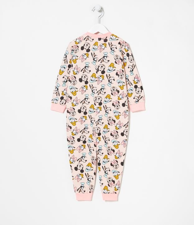 Pijama Mono Infantil en Algodón Estampado Minnie y Amigos - Talle 1 a 4 años Rosado 2