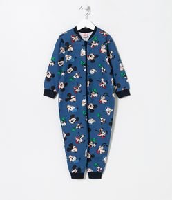 Pijama Macacão Infantil em Moletinho Estampa Mickey e Amigos - Tam 1 a 4 anos