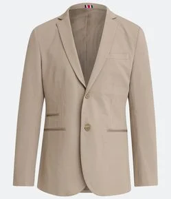 Blazer Texturizado com Botões e Bolsos