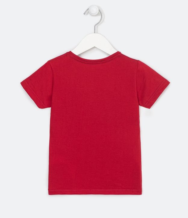 Camiseta Infantil Estampa Dino Abduzido - Tam 1 a 5 anos | Póim (1 a 5 anos) | Vermelho | 05