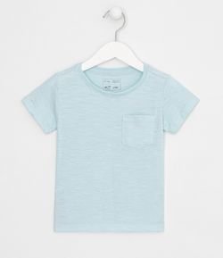 Camiseta Infantil Mescla com Bolsinho - Tam 1 a 5 anos