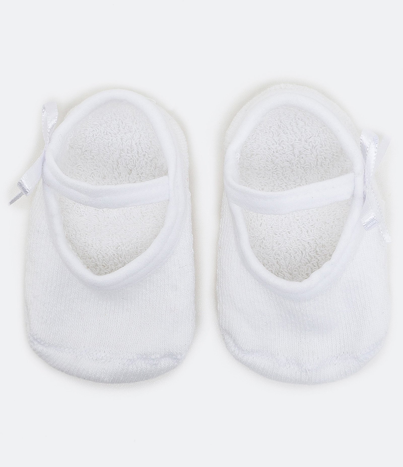 Kit Meia Sapatilha e Faixa de Cabelo - Tam  0 a 12 Meses Branco Neve 4