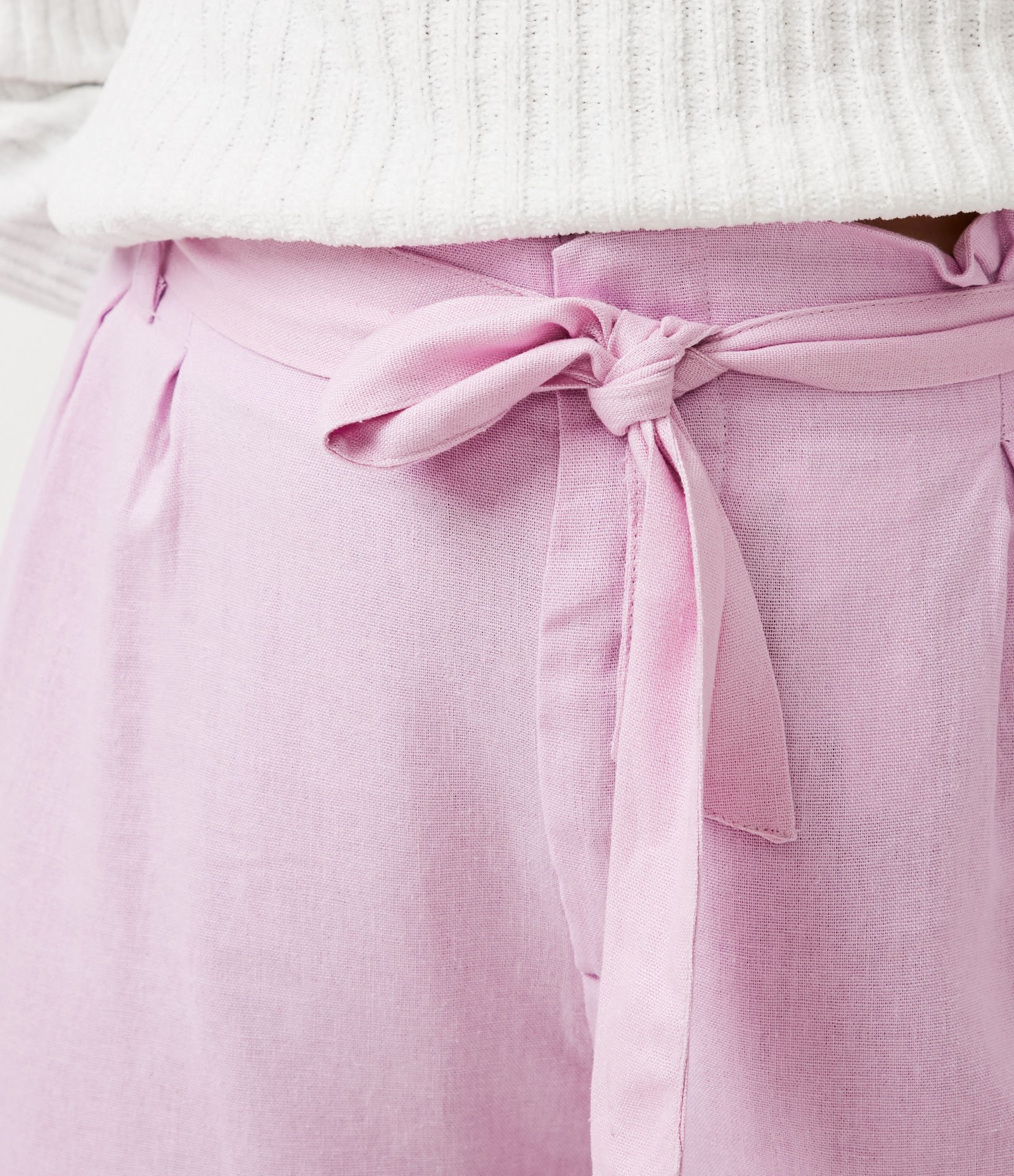 Short Clochard em Linho com Cinto Faixa 4