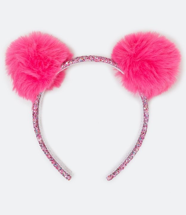 Tiara Infantil com Glitter e Pompons