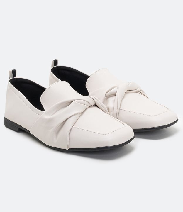 Sapato com Detalhes Satinato | Satinato | Branco | 36