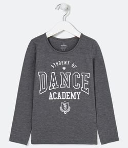 Blusa Infantil Lettering Dance Academy - Tam 5 a 14 anos