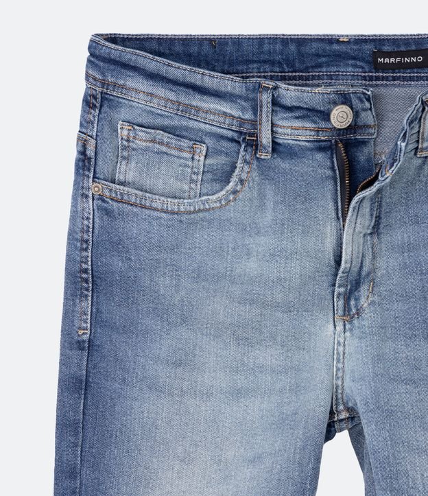 Calça Slim Jeans com Elastano Azul 8