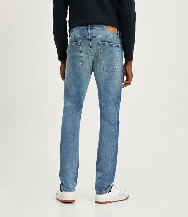 Calça Slim Jeans com Elastano Azul 3