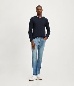 Calça Slim Jeans com Elastano