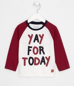 Camiseta Infantil Estampa Yay for Today - Tam 1 a 5 anos
