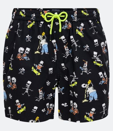 bermuda com estampa simpsons