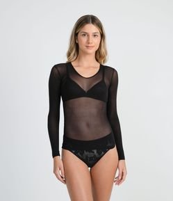 Blusa Segunda Pele Básica em Poliamida Lupo