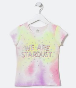Blusa Infantil Tie Dye "We Are Stardust" -  Tam 5 a 14 anos
