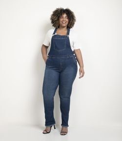Jardineira Skinny Jeans Curve & Plus Size