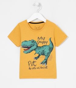 Camiseta Infantil Estampa Dino - Tam 1 a 5 anos