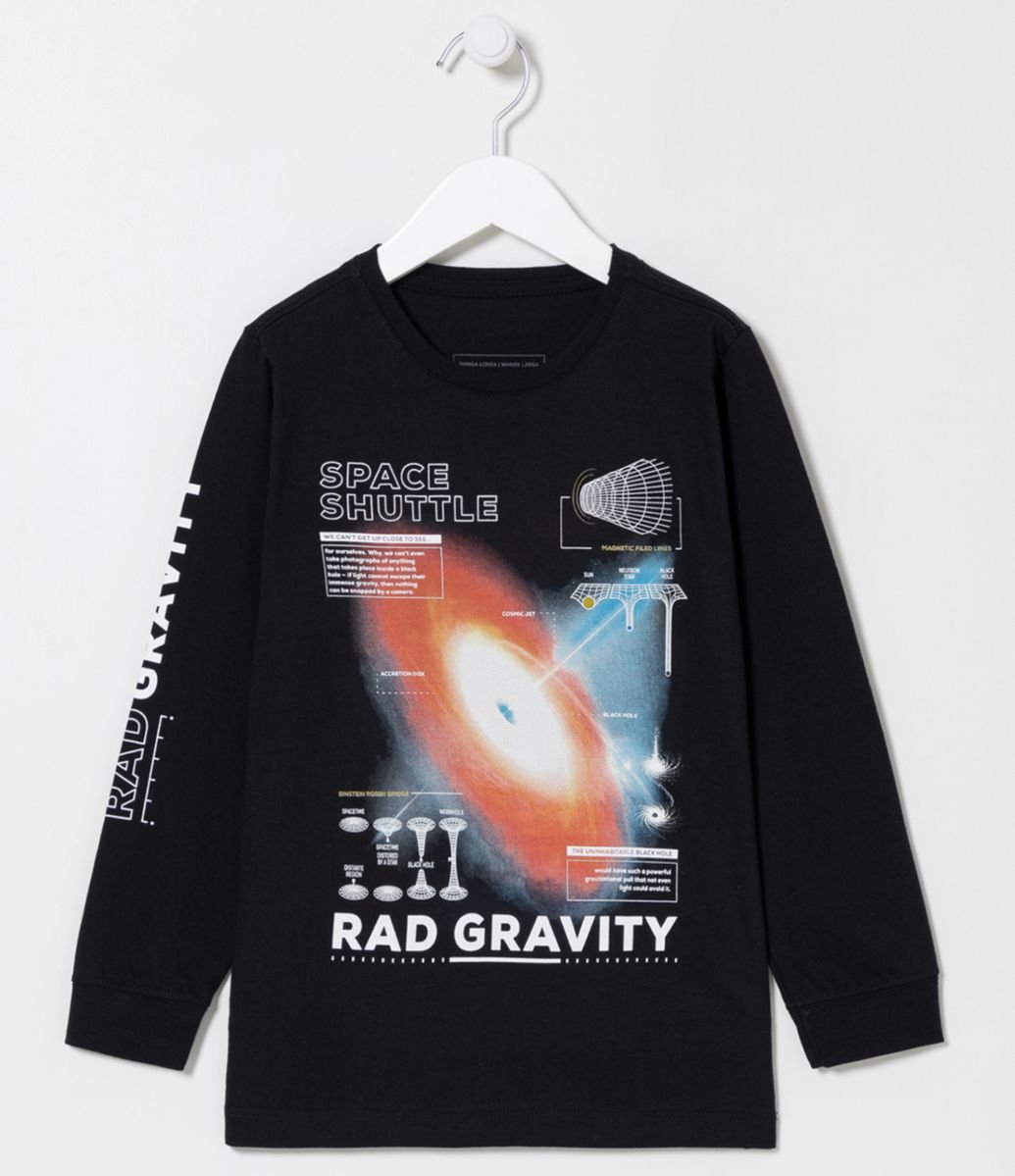 Camiseta Infantil Estampa Galaxias - Tam 5 a 14 anos Menor preço em Camiseta Infantil Estampa Galaxias - Tam 5 a 14 anos