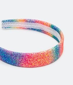 Tiara Infantil Estampa Tie Dye com Glitter - Tam Ú