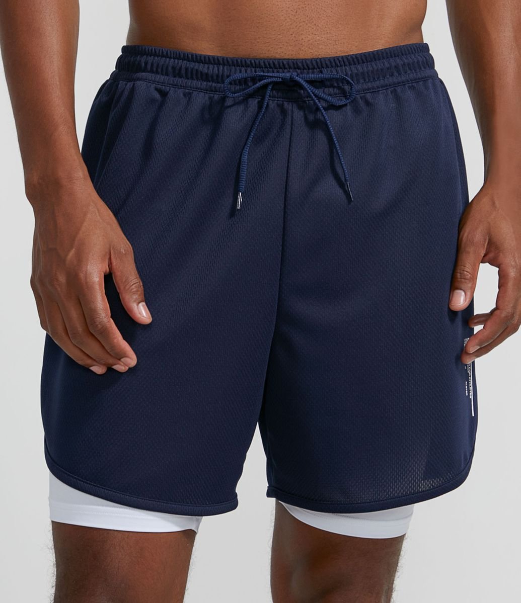 bermuda com short de compressão