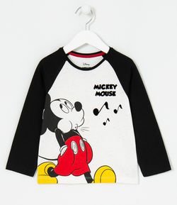 Camiseta Infantil Estampa Mickey Cantando - Tam 1 a 5 anos