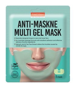 Máscara Facial Multi Gel Anti Maskne Verde Purederm