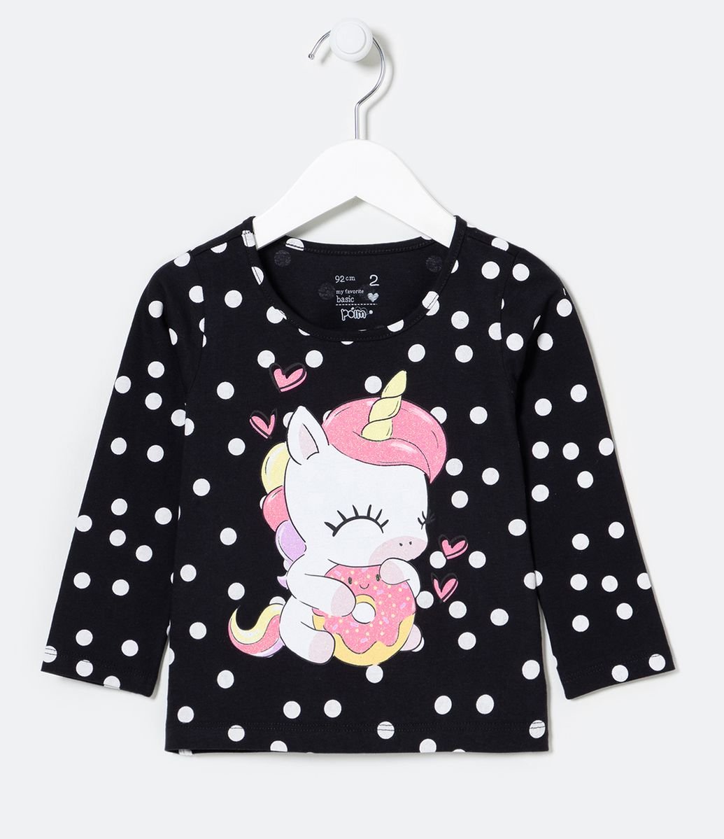 Blusa Infantil Estampa Baby Unicórnio - Tam 1 a 5 anos Menor preço em Blusa Infantil Estampa Baby Unicórnio - Tam 1 a 5 anos