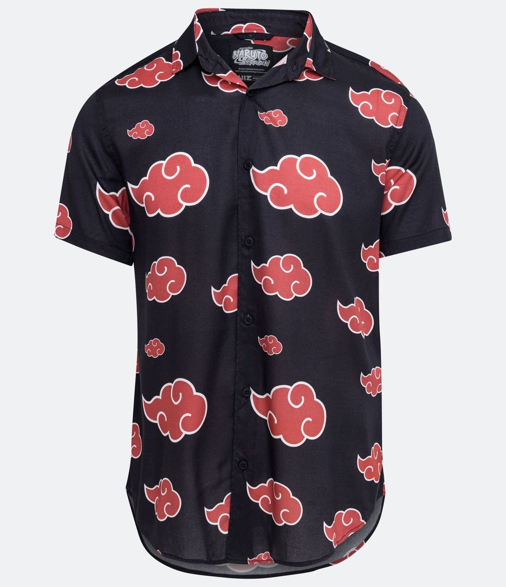 Camiseta Manga Curta Naruto Akatsuki Nuvens Estampado Preto - Camiseta  Masculina - Magazine Luiza