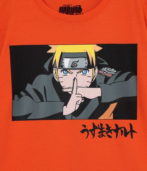 Remera Infantil Estampado de Naruto - Talle 5 a 14 años Naranja 3