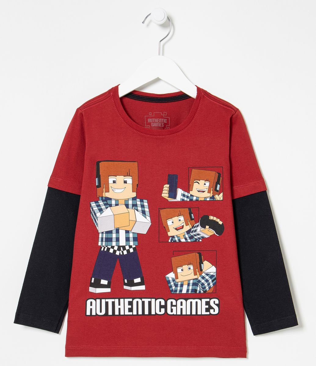 camiseta minecraft renner