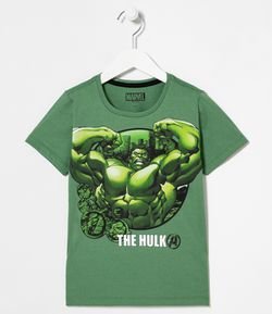 Camiseta Infantil Estampa Hulk - Tam 3 a 10 anos