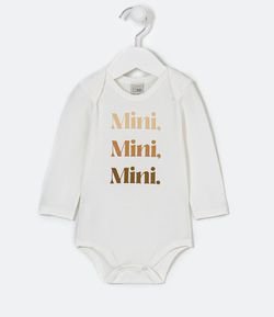 Body Infantil Mini Me Estampa Mini - Tam 0 a 18 meses