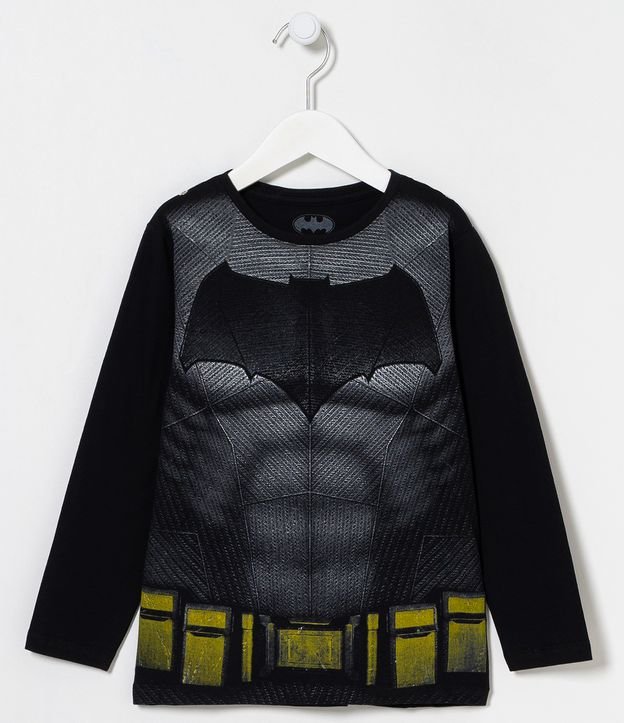 Camiseta Infantil Batman com Acessórios - Tam 2 a 10 anos | Batman | Preto | 7-8