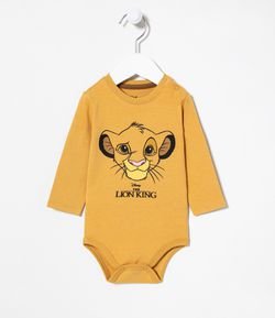 Body Infantil Estampa Simba Rei Leão - Tam 0 a 18 meses